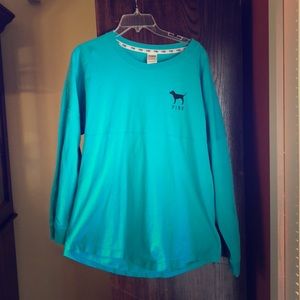 Oversized PINK tee w/ leopard print back